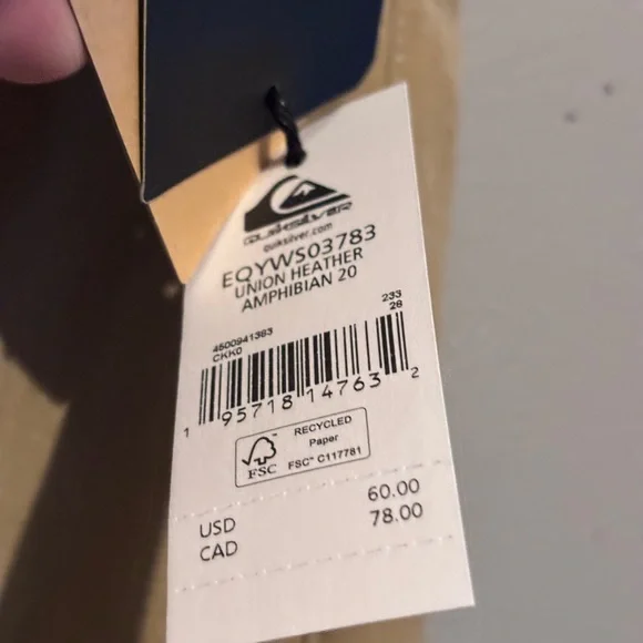 NWT Men’s Quiksilver Khaki Amphibian Walkshorts - Picture 6 of 11